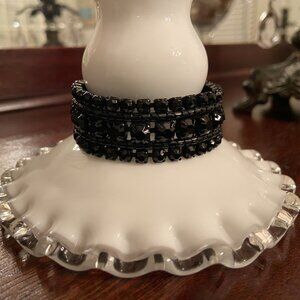 Weiss Vintage Black Rhinestone Bracelet